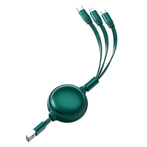 Cable USB retráctil 3 en 1