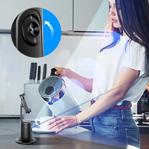 Gimbal inteligente de 360° con seguimiento facial automático, estabilizador para video, vlogs y transmisión en vivo, trípode