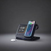 15W wireless charger 5 in 1 LED digital alarm clock