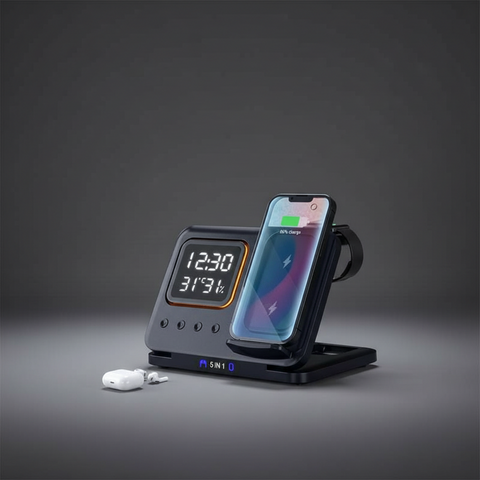 15W wireless charger 5 in 1 LED digital alarm clock