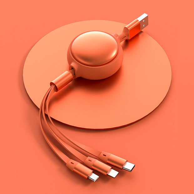 Cable USB retráctil 3 en 1