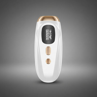 High-performance IPL laser hair removal device with display and control buttons for effective hair removal.
