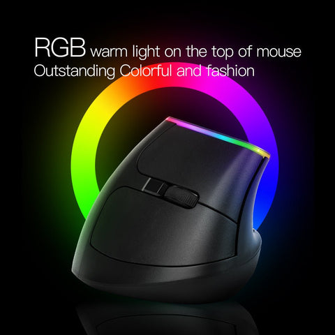 Souris verticale ergonomique sans fil RGB - WorldElectronic